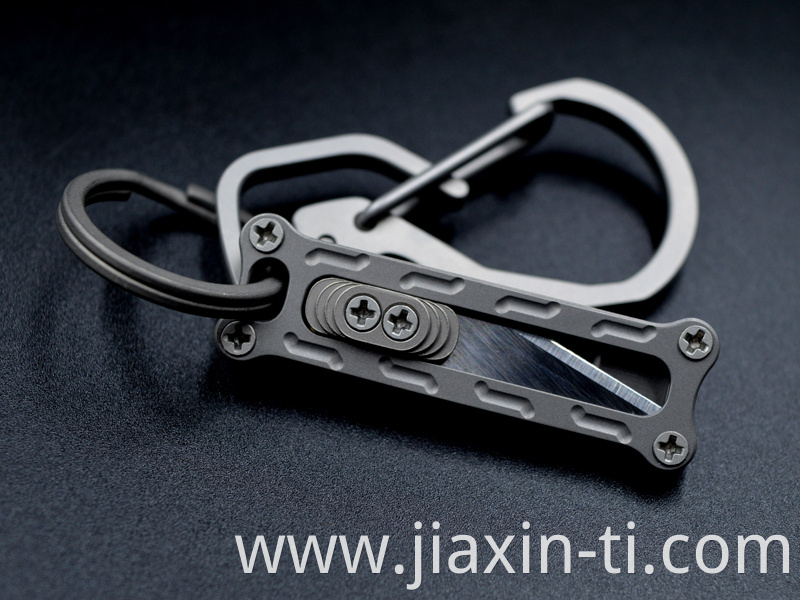 Anti-corrosion mini titanium utility sliding pocket knife in Chinese style